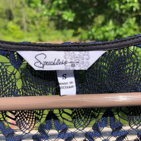 Speechless Blue & Black Lace Minidress - Picture 3 of 6